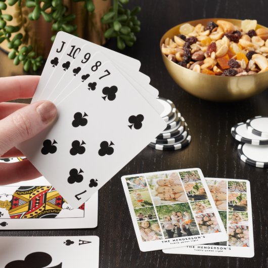 Aangepaste 10 Foto Collage Familie Spelletjes Nach Pokerkaarten (Insitu)