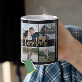 Aangepaste 10 fotocollage jouw tekst script koffiemok