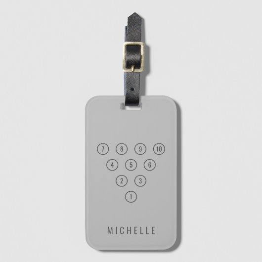 Aangepaste 10-pins Bowling-draagtas voor sport Bagagelabel (Voorkant (verticaal))