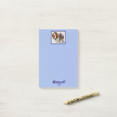 Aangepaste 10 x 6-inch Post-it® notes met Basset (Op bureau)