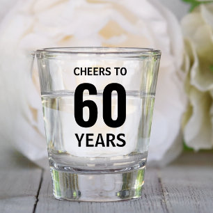 Aangepaste 10e 20e 30e 40e 50e 60 verjaardagsfeest shot glas