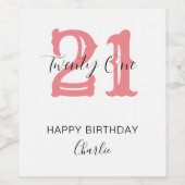 Aangepaste 10e 21e 30e 40e 50e 60 verjaardagsfeest wijn etiket (Enkel label)