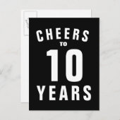 Aangepaste 10e bruiloft-partij nodigt kaarten uit (Voorkant / Achterkant)