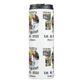 Aangepaste 10e trouwdag 11 fotocollage thermosbeker (Achterkant)