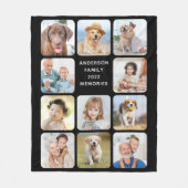 Aangepaste 11 foto-collage Creëer Uw eigen foto Fleece Deken (Voorkant)