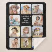 Aangepaste 11 foto-collage Creëer Uw eigen foto Sherpa Deken (Voorkant)