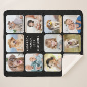 Aangepaste 11 foto-collage Creëer Uw eigen foto Sherpa Deken (Voorkant (horizontaal))