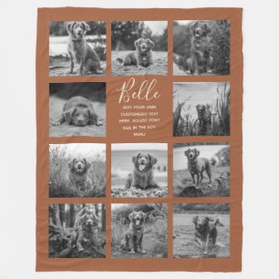 Aangepaste 11 foto-Collage TerraCotta Fleece Deken