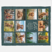 Aangepaste 11 foto-inkuiltrommelvlies fleece deken (Voorkant (Horizontaal))