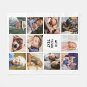 Aangepaste 11 fotocollage fleece deken (Voorkant (Horizontaal))