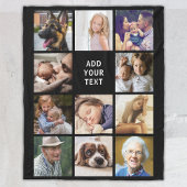 Aangepaste 11 fotocollage fleece deken