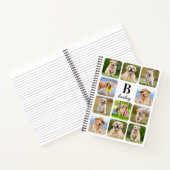 Aangepaste 11 Photo Collage Monogram Pet Dog Notitieboek (Binnen)