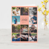 Aangepaste 11 Photo Collage-Vaderdag Kaart (Gele Bloem)