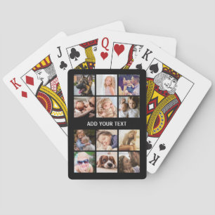 Aangepaste 12 foto collage pokerkaarten