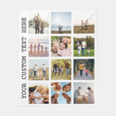 Aangepaste 12 fotocollage fleece deken (Voorkant)