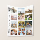 Aangepaste 12 fotocollage fleece deken