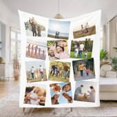 Aangepaste 12 fotocollage fleece deken