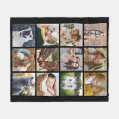Aangepaste 12 fotocollage fleece deken (Voorkant (Horizontaal))