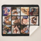 Aangepaste 12 fotocollage sherpa deken (Voorkant (horizontaal))