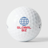 Aangepaste 12 pack golfballen met wereld wereldbol (Voorkant)
