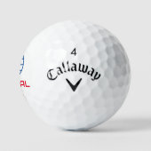 Aangepaste 12 pack golfballen met wereld wereldbol (Logo)