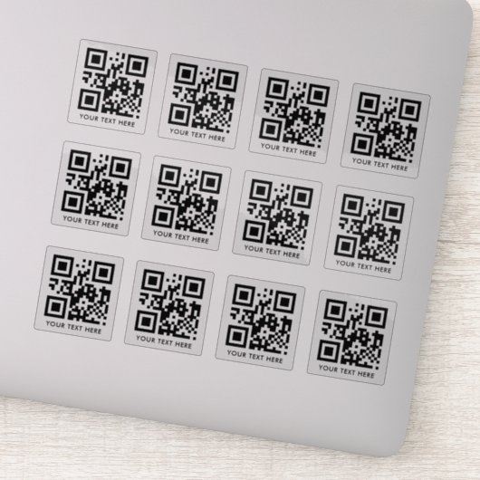 Aangepaste 12 scanbare QR-code Transparant gesnede Sticker (Detail)
