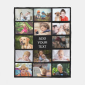 Aangepaste 14 foto-collage fleece deken (Voorkant)