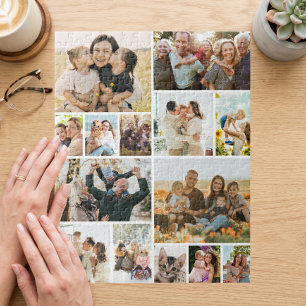 Aangepaste 14 foto collage legpuzzel