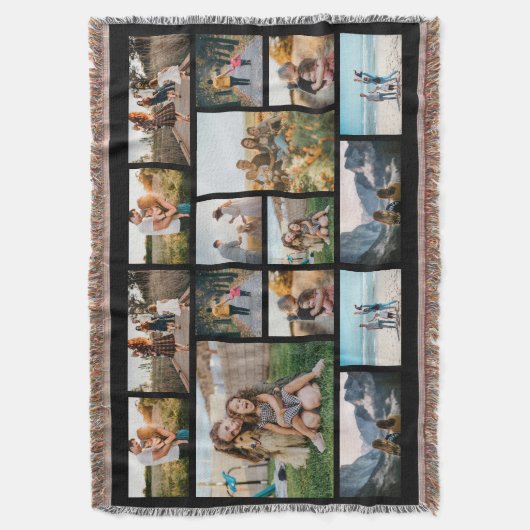 Aangepaste 16 foto-inkuilflenderen deken (Voorkant Verticaal)