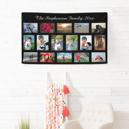 Aangepaste 16 Photo Collage Horizontale Afbeelding Spandoek (Insitu)