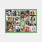 Aangepaste 17 foto collage - met tekst fleece deken (Voorkant (Horizontaal))