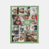 Aangepaste 17 foto collage - met tekst fleece deken (Voorkant)