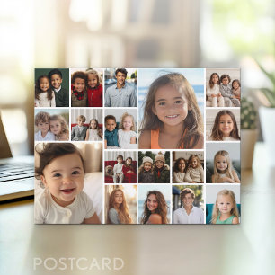 Aangepaste 18 foto collage helemaal briefkaart