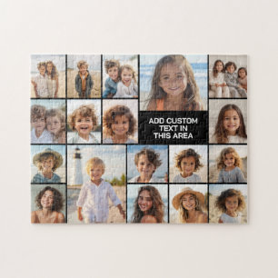 Aangepaste 18 foto collage helemaal legpuzzel