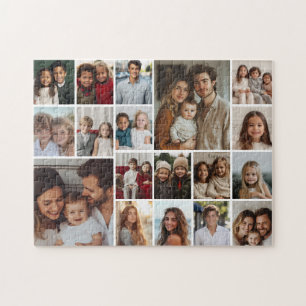 Aangepaste 18 foto collage helemaal legpuzzel