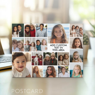 Aangepaste 18 foto collage overal briefkaart