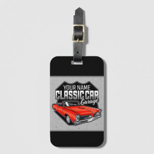 Aangepaste 1966 converteerbare klassieke autokledi bagagelabel