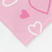 Aangepaste 19 fotocollage roze, aangepaste tekst fleece deken (Hoek)