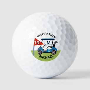 Aangepaste, 19e-holeffkaart gepersonaliseerd golfballen