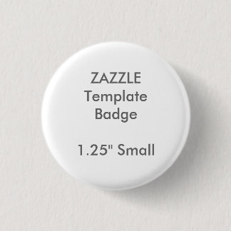 Aangepaste 1,25-inch witte Sjabloon voor kleine ro Ronde Button 3,2 Cm