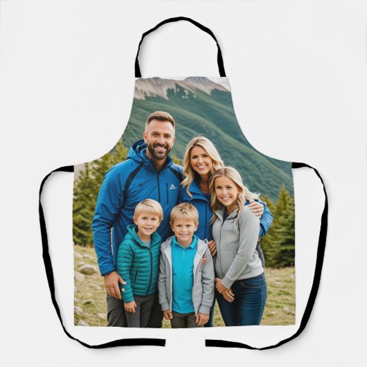 Aangepaste 1 Foto Familie Schort (Voorkant)