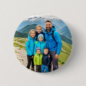 Aangepaste 1 fotofamilie ronde button 5,7 cm (Voorkant)