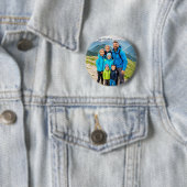 Aangepaste 1 fotofamilie ronde button 5,7 cm (In situ)