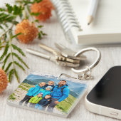 Aangepaste 1 fotofamilie sleutelhanger (Voorkant Rechts)