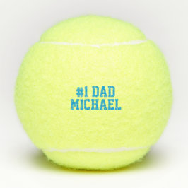 Aangepaste #1 Papa Vaderdag Tennis Ball Blue Tennisballen