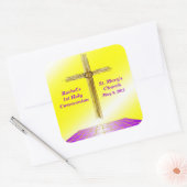 Aangepaste 1e-communitystickers vierkante sticker (Envelop)