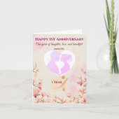 Aangepaste 1e Jubileum Kaart voor Man & Vrouw (Voorkant)