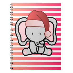 Aangepaste 1e kerstbaby meisje Roze Notitieboek