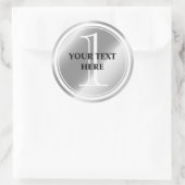 Aangepaste 1e prijs zilveren medaille stickers en  (Tas)