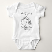 Aangepaste 1e Vaderdag matching Romper (Voorkant)
